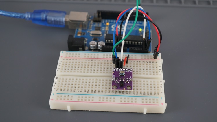 Arduino with APDS9960 Sensor Breadboard Wiring