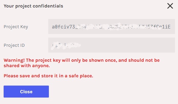 Creating a Deta Base Account api key