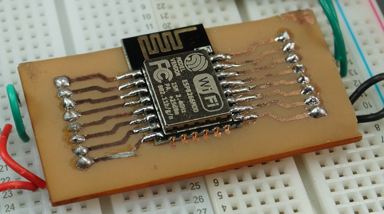 esp8266 12-E PCB adapter to breadboard