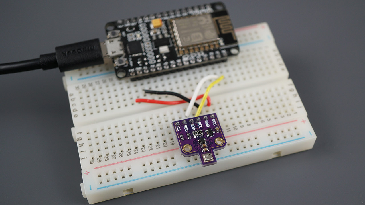 ESP8266 NodeMCU BME680 Gas sensor humidity barometric pressure ambient temperature gas air quality Arduino IDE