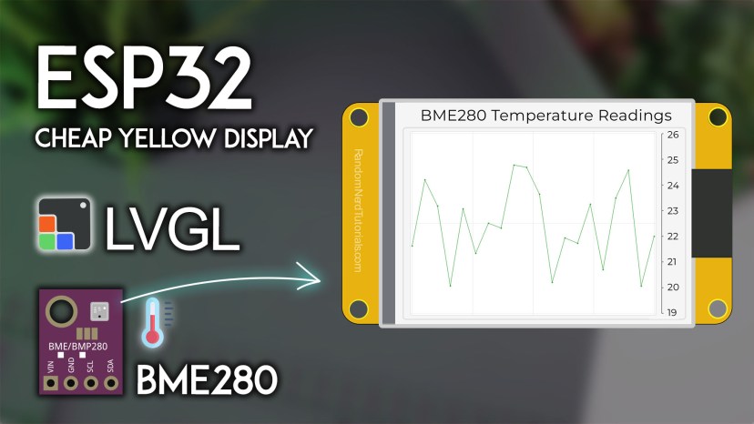 ESP32 CYD with LVGL: Display Temperature on Line Chart (BME280)