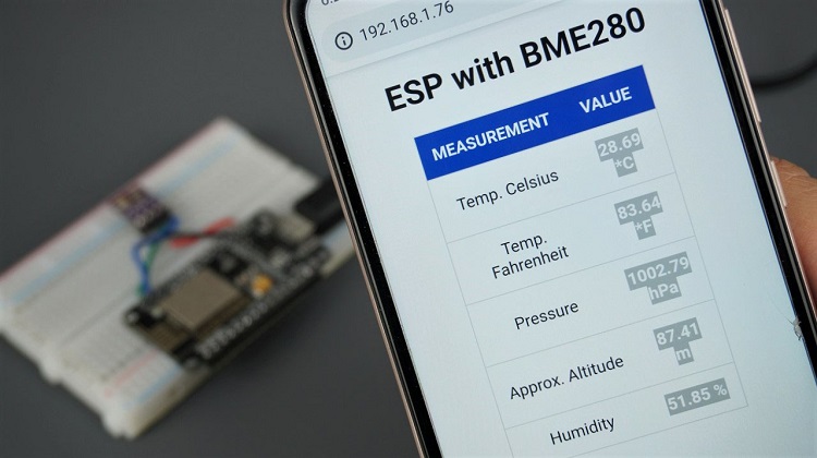 Display BME280 Readings on Web Server with ESP32 or ESP8266