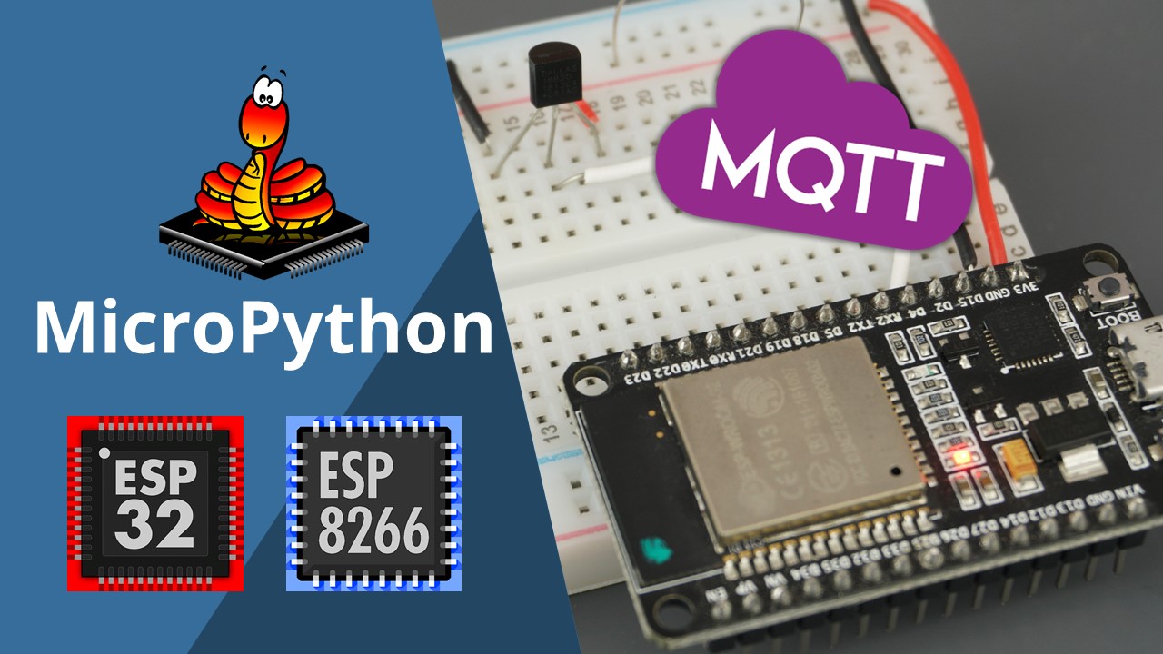 MicroPython MQTT Publish DS18B10 Temperature Readings ESP32 ESP8266
