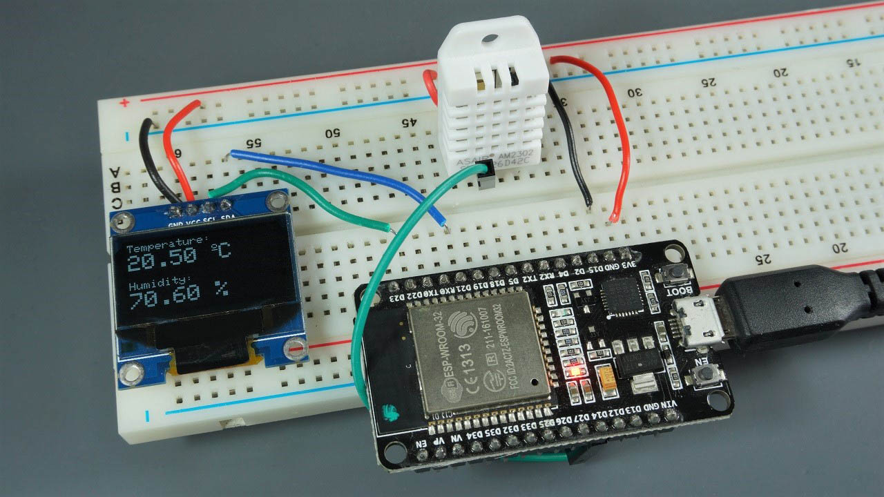 ESP32 ESP8266 OLED DHT22 DHT11 Temperature Humidity