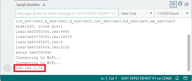 ESP32 LittleFS Web Server - Get IP Address on Serial Monitor