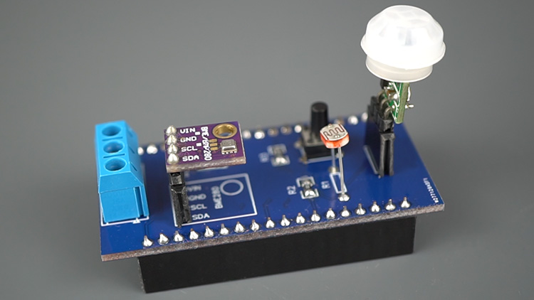 ESP32 IoT Shield PCB soldered and assembled