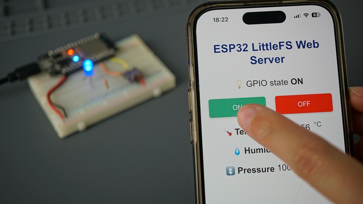 ESP32 LittleFS Web Server Demonstration