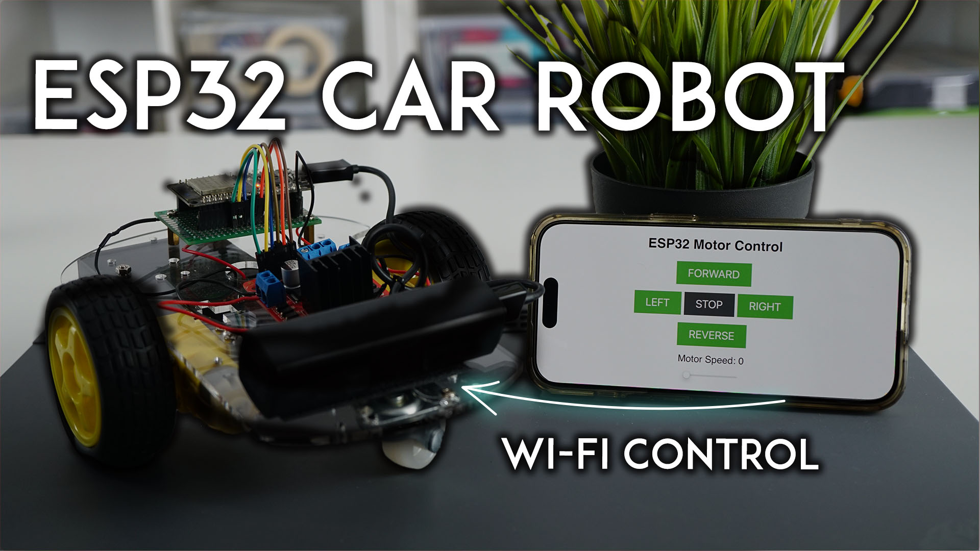 ESP32 Remote-Controlled Wi-Fi Car Robot Arduino