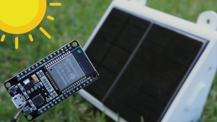 Power ESP32 ESP8266 with Solar Panels includes battery level monitoring