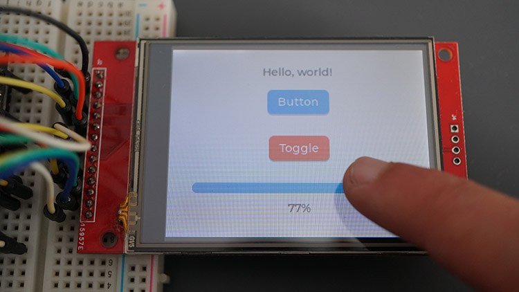 ESP32 TFT Display Touchscreen LVGL Library Example Move Slider