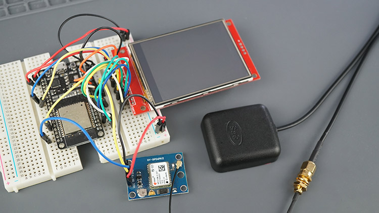 ESP32 TFT LVGL Display GPS Location Date Time Parts Required