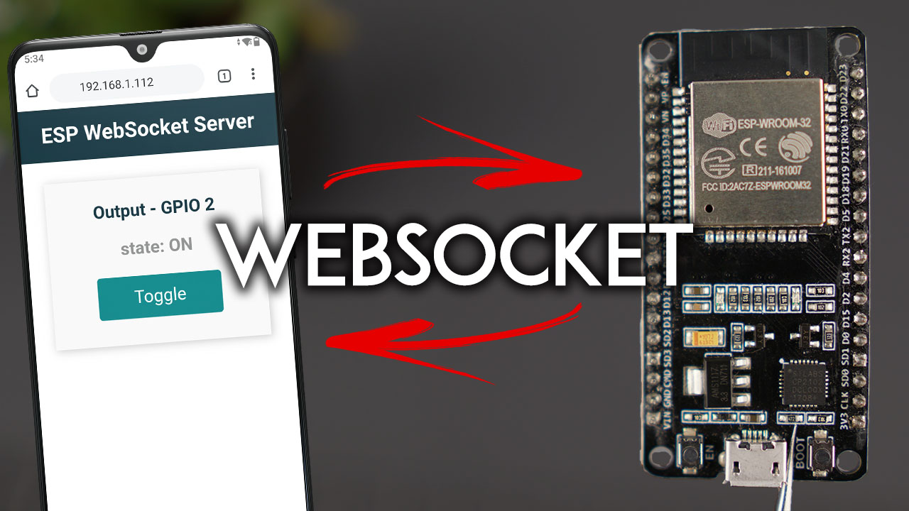 ESP32 WebSocket Server Control Outputs Arduino IDE