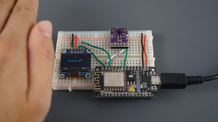 APDS9960 with ESP8266 - Moving LeftGesture Detection