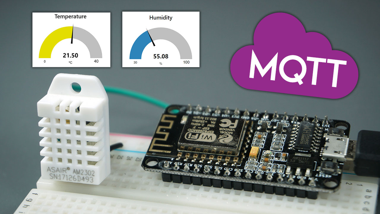 ESP8266 NodeMCU MQTT Publish DHT22 or DHT11 Sensor Readings Arduino IDE