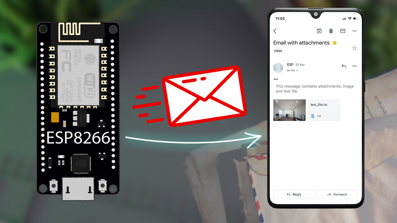 ESP8266 NodeMCU Send Emails using an SMTP Server HTML Text and Attachments Arduino IDE