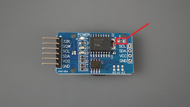 RTC DS3231 Remove Resistor for non re-chargeable battery