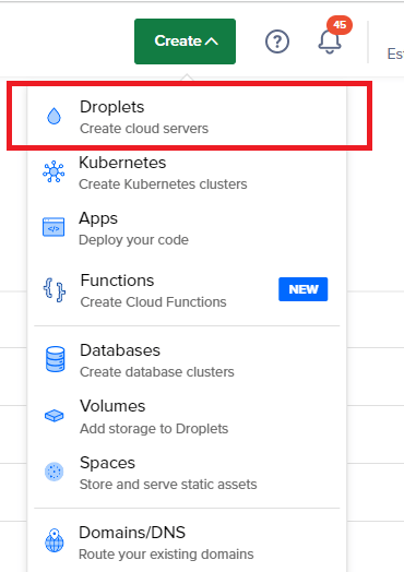 Digital Ocean Create Droplet Mosquitto MQTT Broker