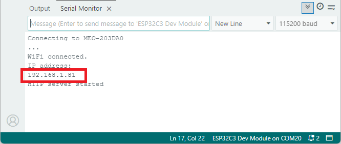 ESP32C3 SuperMini - Getting IP Address Serial Monitor
