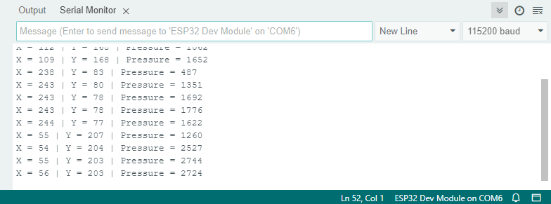 ESP32 TFT LCD Touchscreen Display 2.8 inch ILI9341 240×320 Testing Arduino IDE Serial Monitor