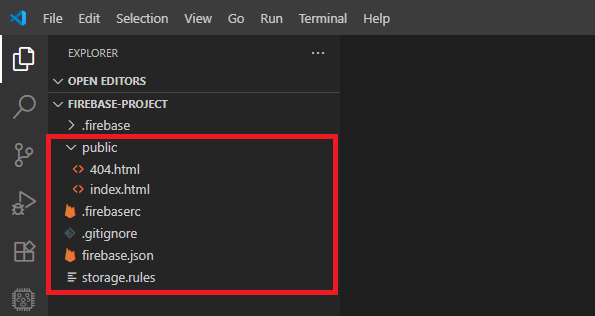 Firebase Project with Storage Files Created successfully
