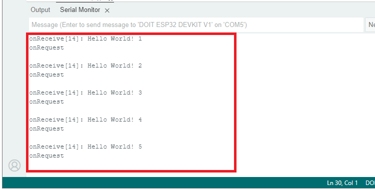 Exchange Data Between Two ESP32 Boards via I2C Demonstration