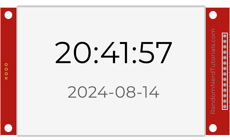 ESP32 TFT LVGL Digital Clock Time and Date Demonstration Screen