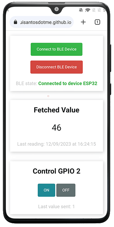 ESP32 Web BLE App