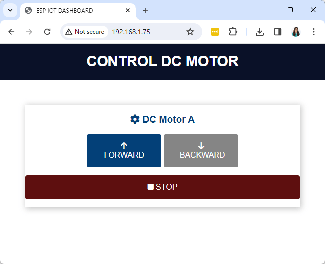 ESP32 Control DC Motor