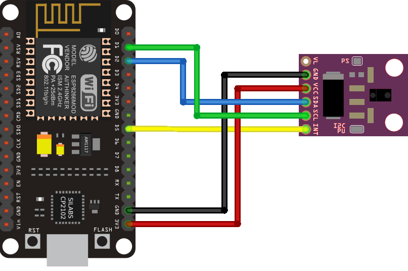 ESP8266 APDS9960 Sensor Wiring Diagram