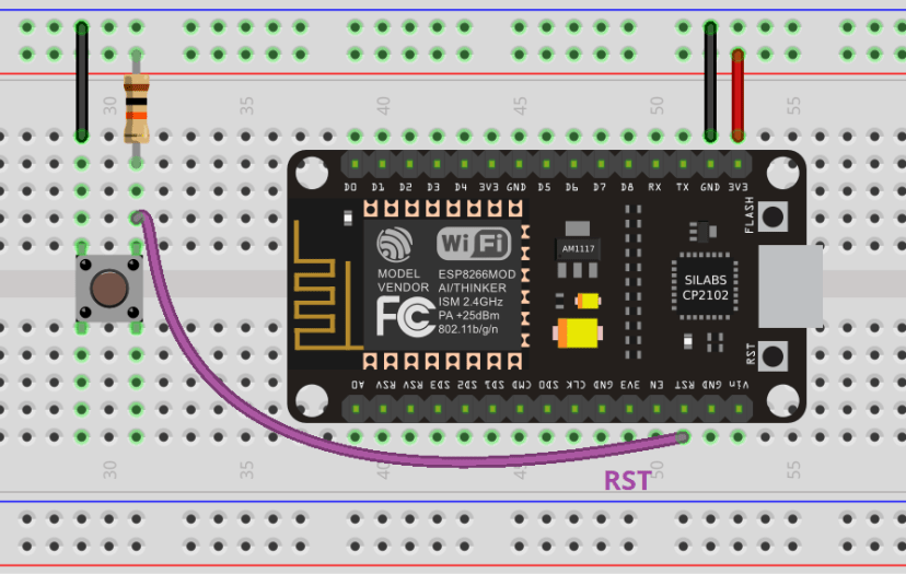 ESP8266 NodeMCU External Wake Up Circuit Schematic Diagram