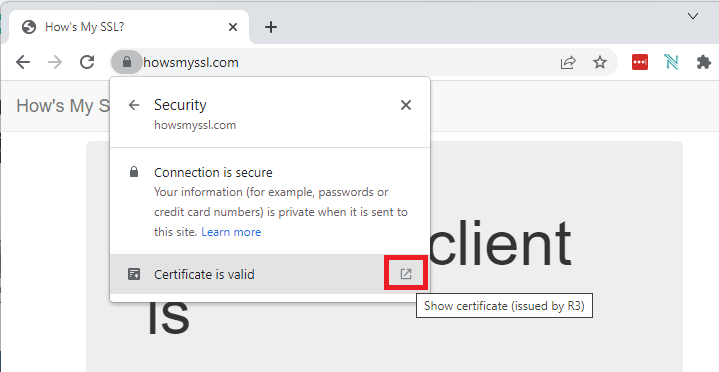 show certificate google chrome