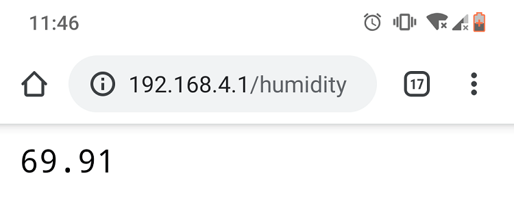 ESP32 Server Access Point AP Test request humidity