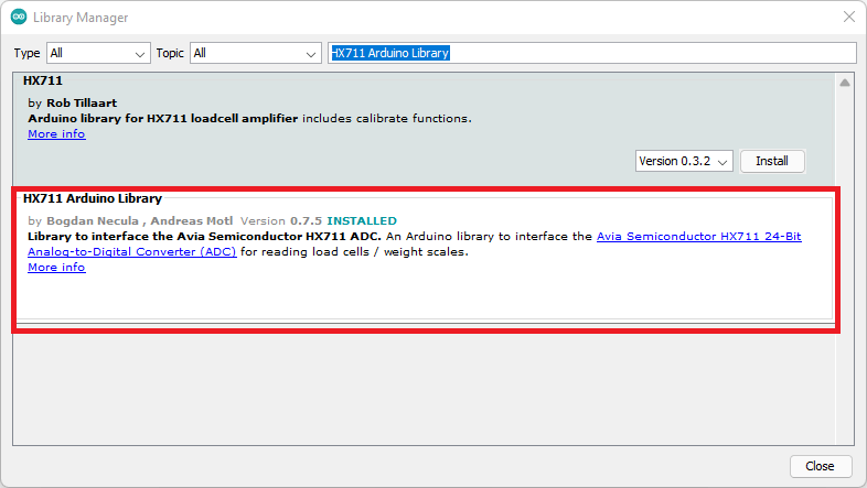 Install HX711 Bogdan Library Arduino IDE