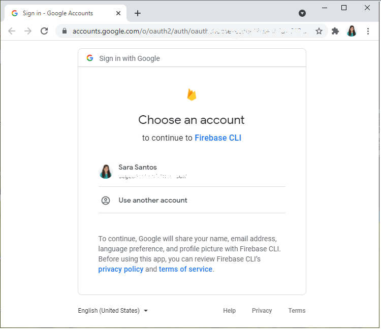Login Firebase Account