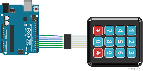 membrane keyboard arduin tutorial schematics