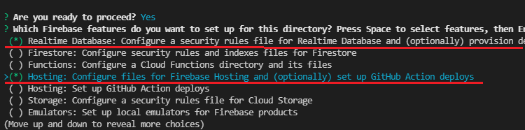 Login Firebase Account allow Firebase CLI configure directory