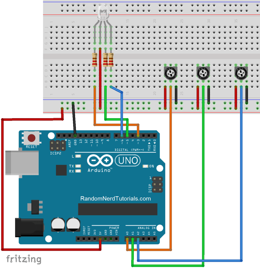 rgb led_potentiometer
