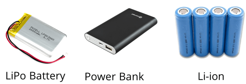 Portable Power Sources ESP8266 ESP32