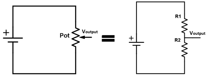 Potentiometer as Voltage divider circuit
